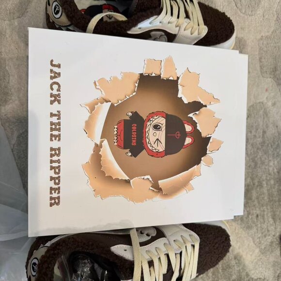 Cold Sins Jack The Ripper Travis Scott x Labubu Customs Mocha Shoes - MENS 10 - Picture 5 of 7